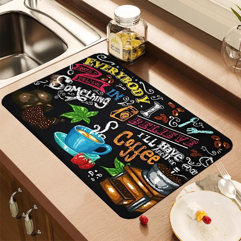 Creative Coffee Print Kitchen  - Bar Mat Rubber review and price