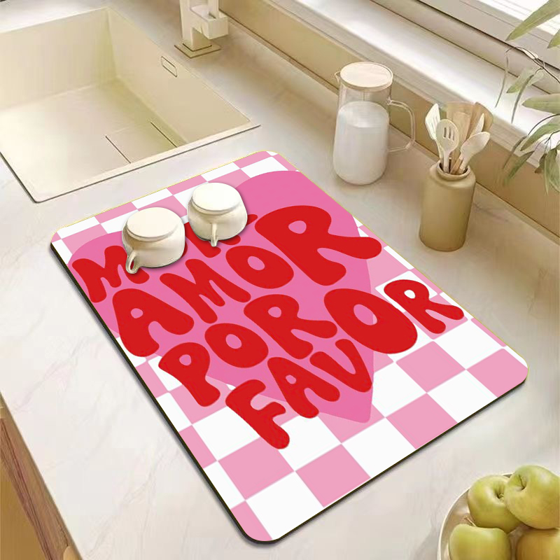 Aesthetic Pink Green Striped K - Bar Mat Rubber review and price