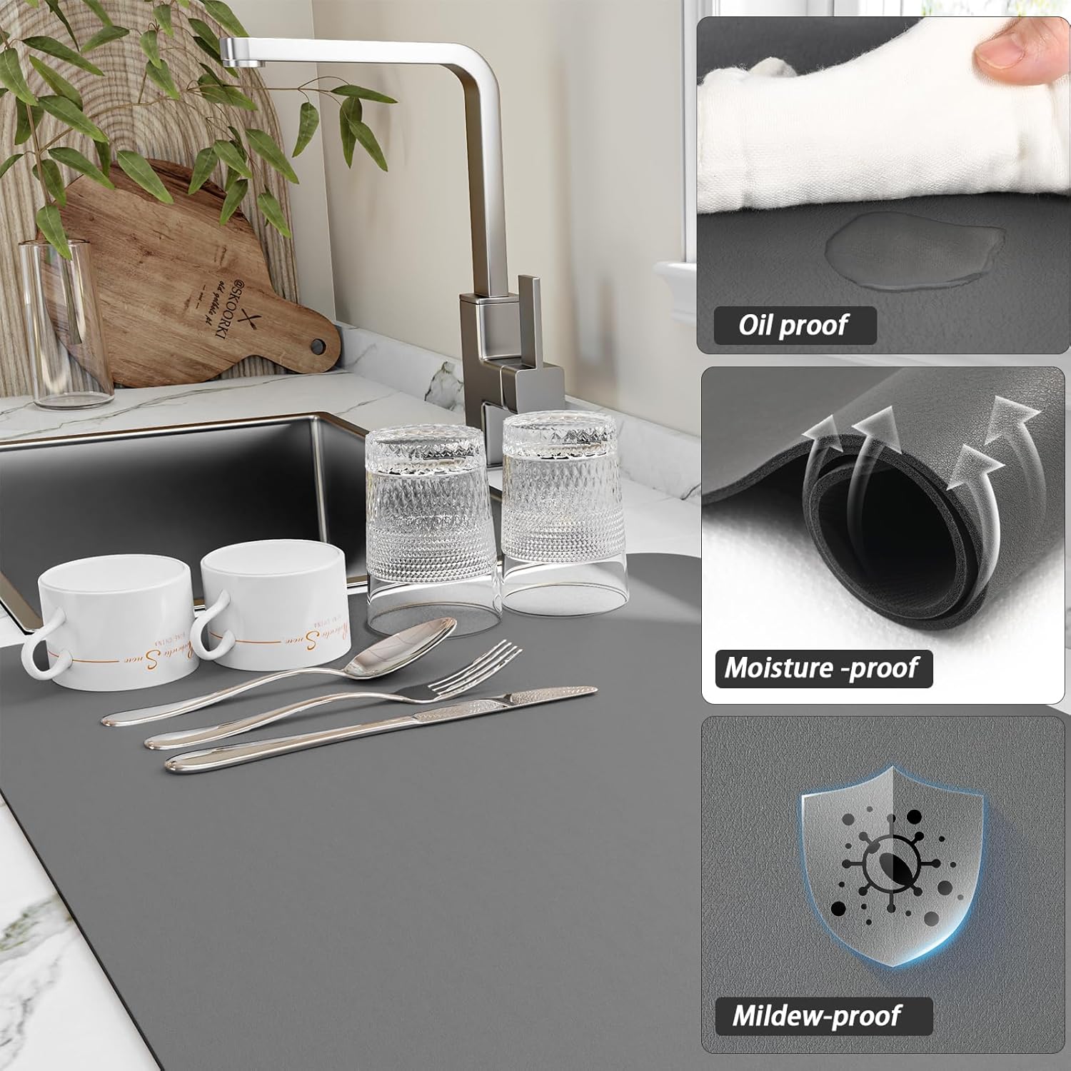 Dish Drying Mat for Kitchen, G - Bar Mat Rubber review and price
