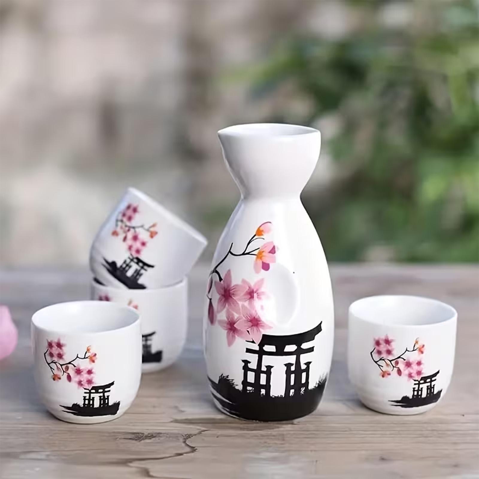 Japanese Sake Set Flower Patte - Home Bar Set review and price